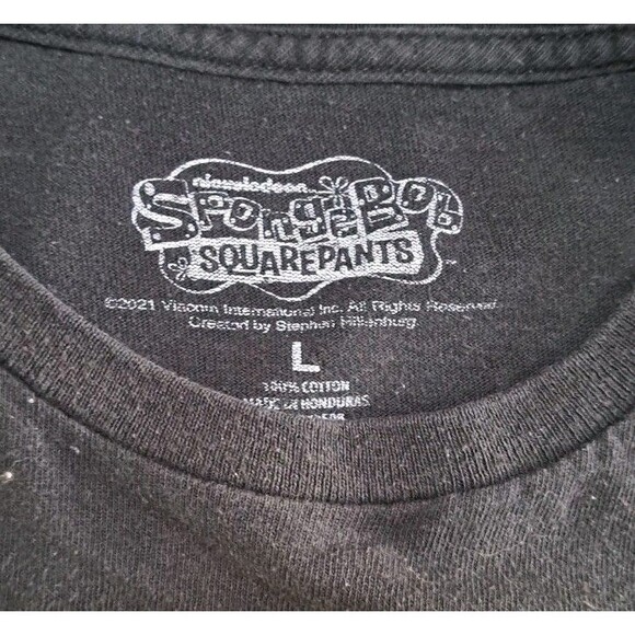 SpongeBob SquarePants Youth Large Black Graphic T-Shirt Welcome to Bikini Bottom - Picture 3 of 7